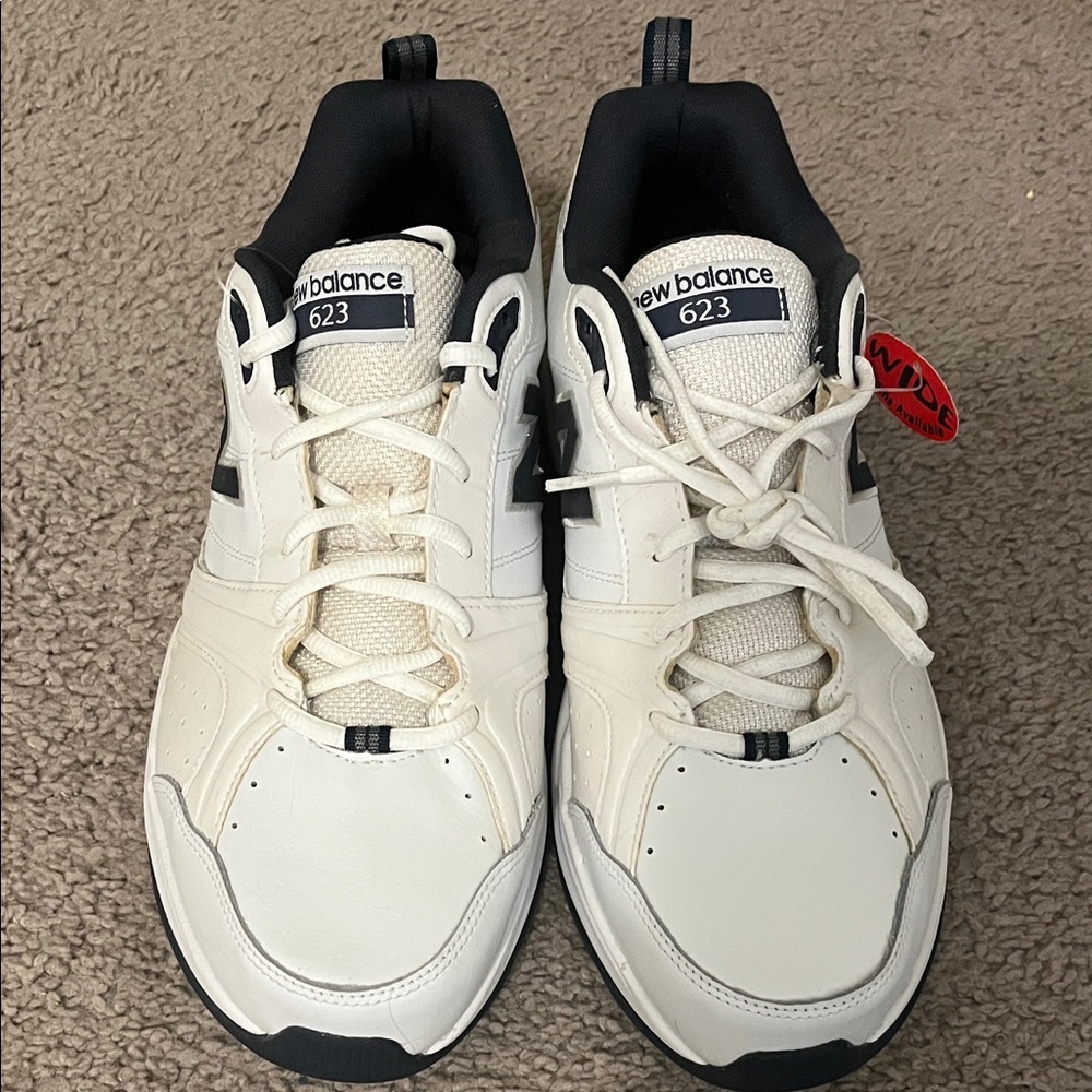New Balance 623 Men's Cream and Black Athletic Shoes